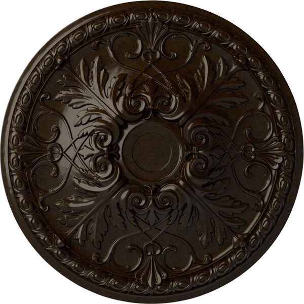 Ekena Millwork Tristan Ceiling Medallion (Fits Canopies up to 6 1/4"), Hand-Painted Bronze, 32 3/8"OD x 3 1/2"P CM32TNBZS - main